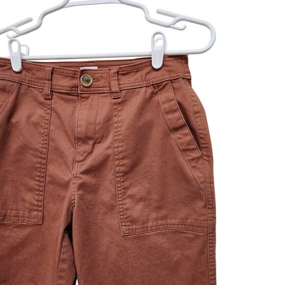 A New Day High-Rise Utility Ankle Pants Minimalist Stretch Rust Brown Size 4 - Picture 3 of 6